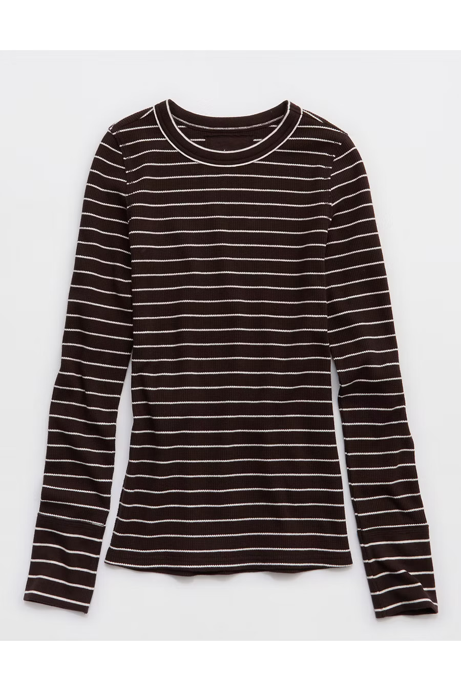 Aerie Essential Crew Layering T-Shirt Women's Deep Earth XXS | American Eagle Outfitters (US & CA)