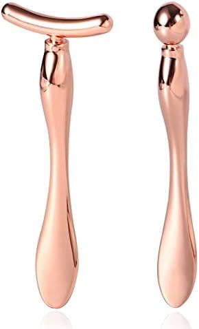 2 Pcs Metal Eye Cream Applicator Face Roller Massager Tool,Eye Massage Wand Stick Girls Women Fac... | Amazon (US)