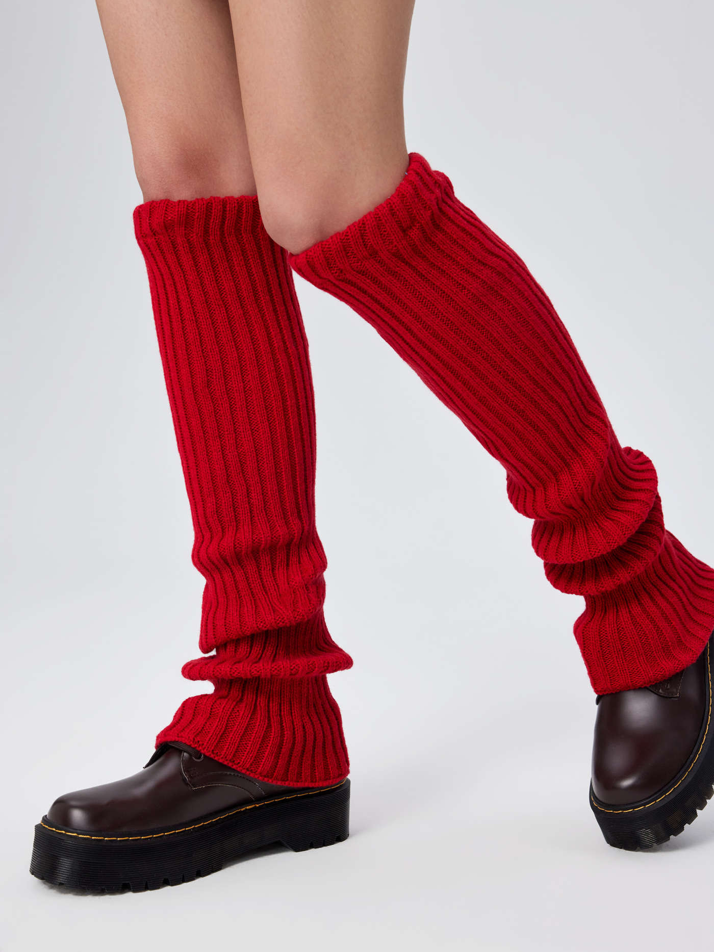 Knit Solid Leg Warmers | Cider