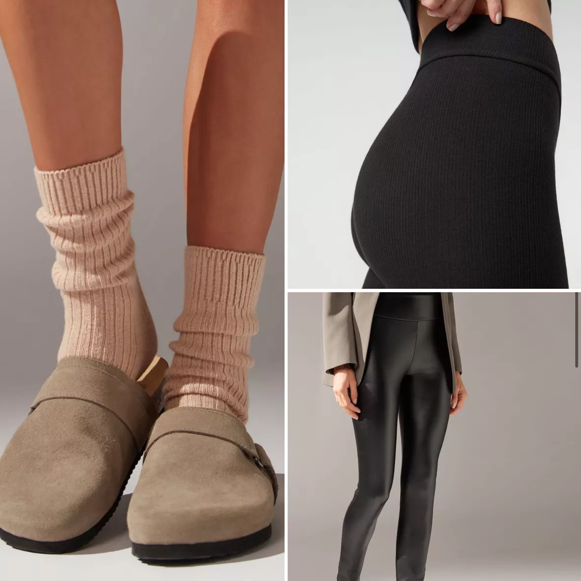 Ribbed Leggings with Cashmere - Leggings - Calzedonia