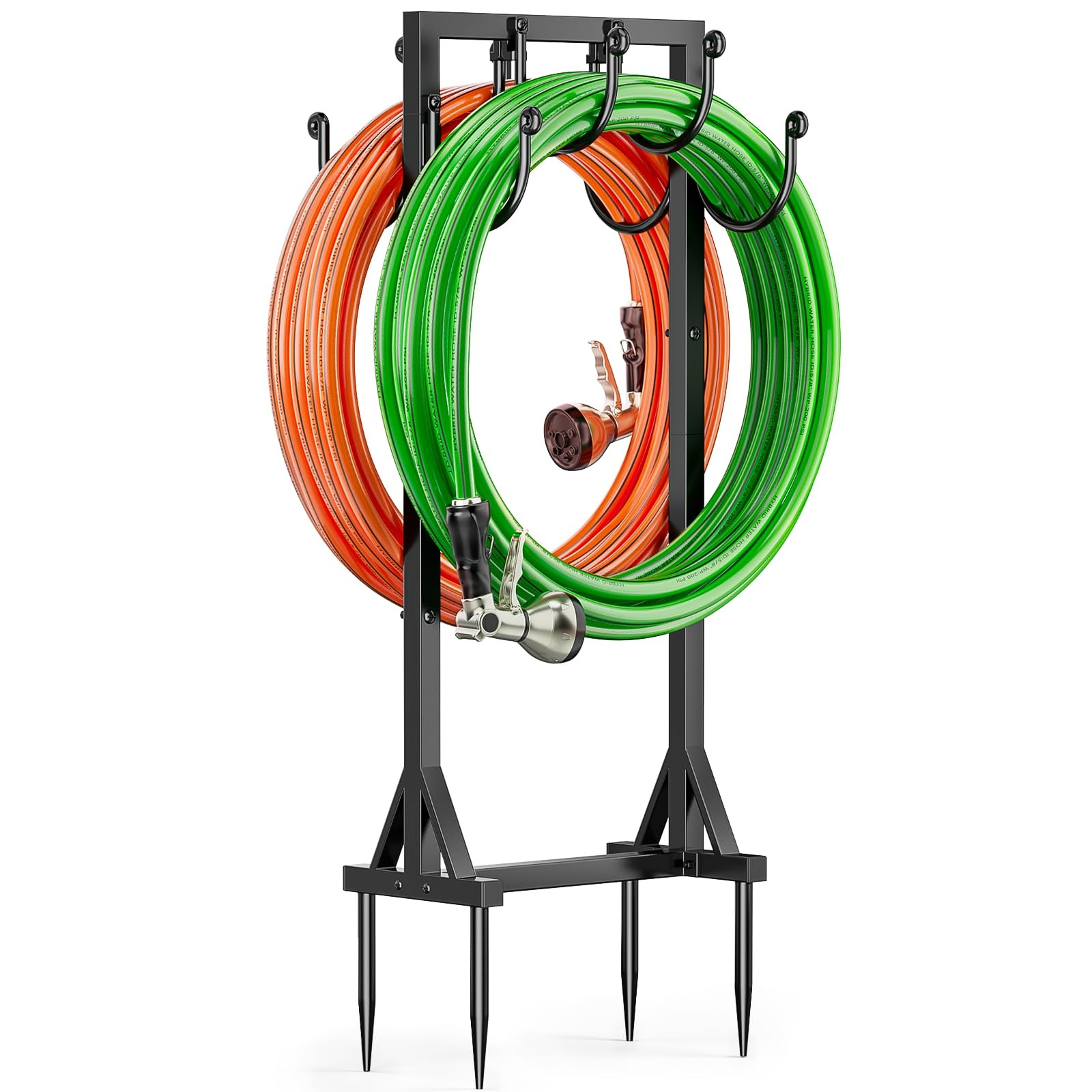 Kcysta Garden Hose Holder Freestanding, Double-Sided Water Hose Holders for Outside, Heavy Duty M... | Amazon (US)