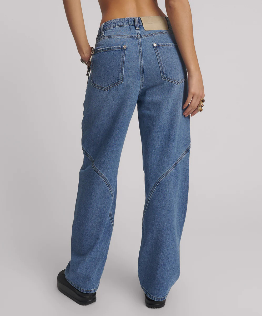 Western Wonders Mid Waist Denim Jeans - Blue Estate | One Teaspoon | OneTeaspoon