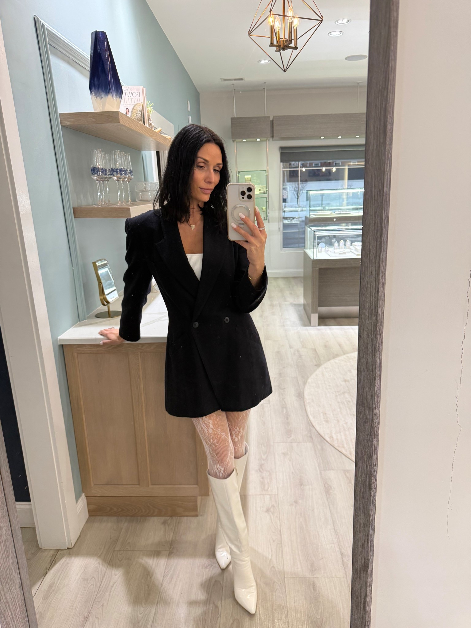 Nothing like a tailored fit blazer that multi functions to a dress paired with textured tights! 🤌🏼

#LTKdayinmylife #LTKootd #LTKSeasonal