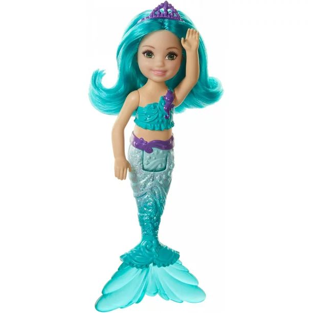 Barbie Dreamtopia Chelsea Mermaid Doll, 6.5-Inch With Teal Hair And Tail - Walmart.com | Walmart (US)