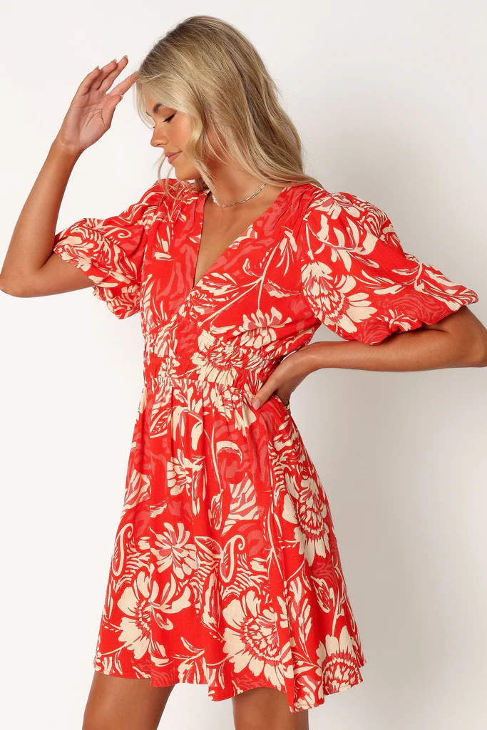 Lochi Mini Dress - Red Floral | Petal & Pup (US)