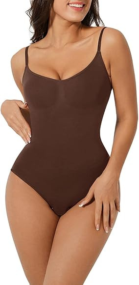 Seamless Bodyshaper Bodysuit for Women - Full Body Shapewear Body Sculpting Suits Sleeveless Roun... | Amazon (US)
