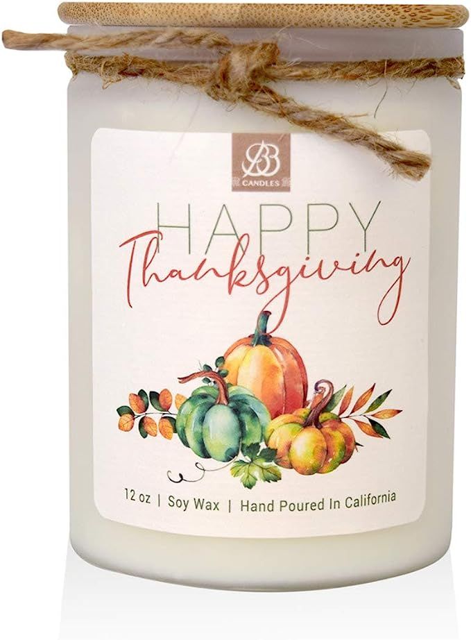 BB Candles Fall Collection Natural Soy Hand Poured Candle, Cranberry Marmalade Scent, Thanksgivin... | Amazon (US)