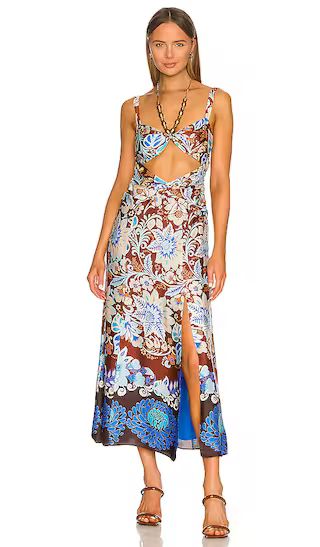 Nisa Dress in Brun Blossom | Revolve Clothing (Global)
