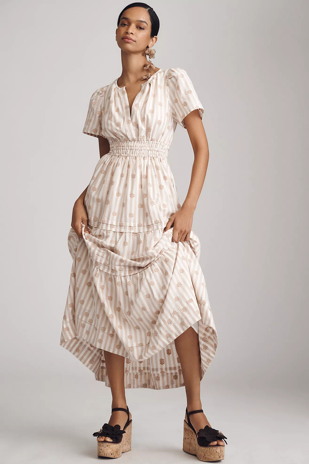 The Somerset Embroidered Floral Maxi Dress | Anthropologie (US)