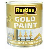 Gold Paint Quick Dry Can Be Applied To Wood And Metal 500ML - Rustins | ManoMano UK