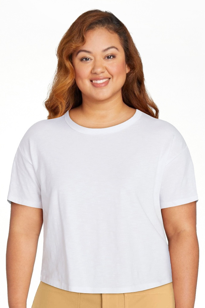 Time and Tru Women's Boxy Slub Tee with Short Sleeves, Sizes XS-XXXL | Walmart (US)