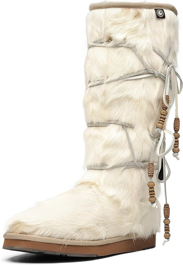 AU&MU Aumu Womens Comfort Suede Fur Shearling Stylish Knee High Winter Snow Boots Women Sheepskin | Amazon (US)