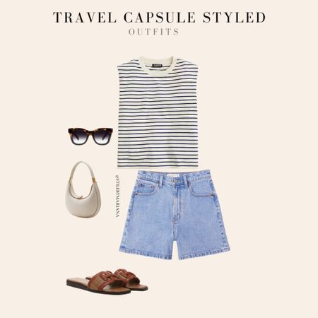 Travel capsule outfit for the beach or resort 
Jeans and tee run tts

#LTKfindsunder50 #LTKstyletip #LTKfindsunder100