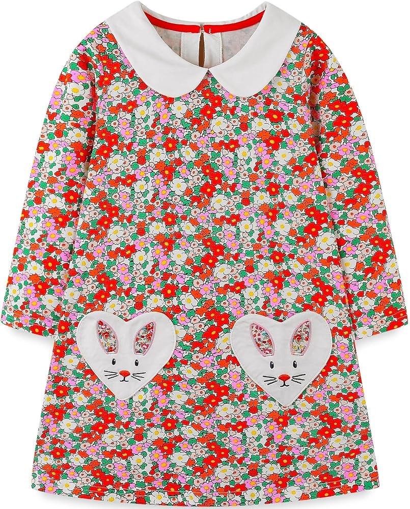 Bumeex Toddler Girl's Long Sleeve Dresses 2-7Y | Amazon (US)