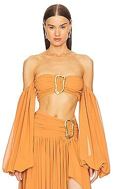 Michael Costello x REVOLVE Blair Crop Top in Cumin Brown from Revolve.com | Revolve Clothing (Global)