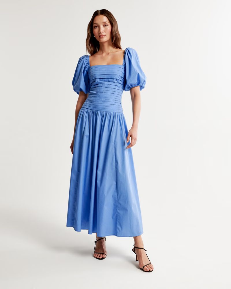 Women's Emerson Drop-Waist Maxi Dress | Women's New Arrivals | Abercrombie.com | Abercrombie & Fitch (US)