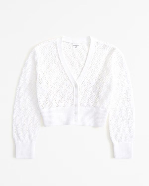 cable open knit cardigan | Abercrombie & Fitch (US)