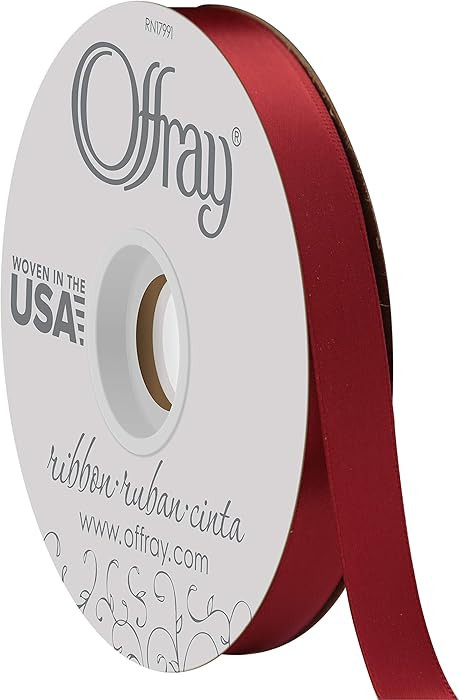 Double Face Satin Ribbon, 50 Yards, Sherry | Amazon (US)