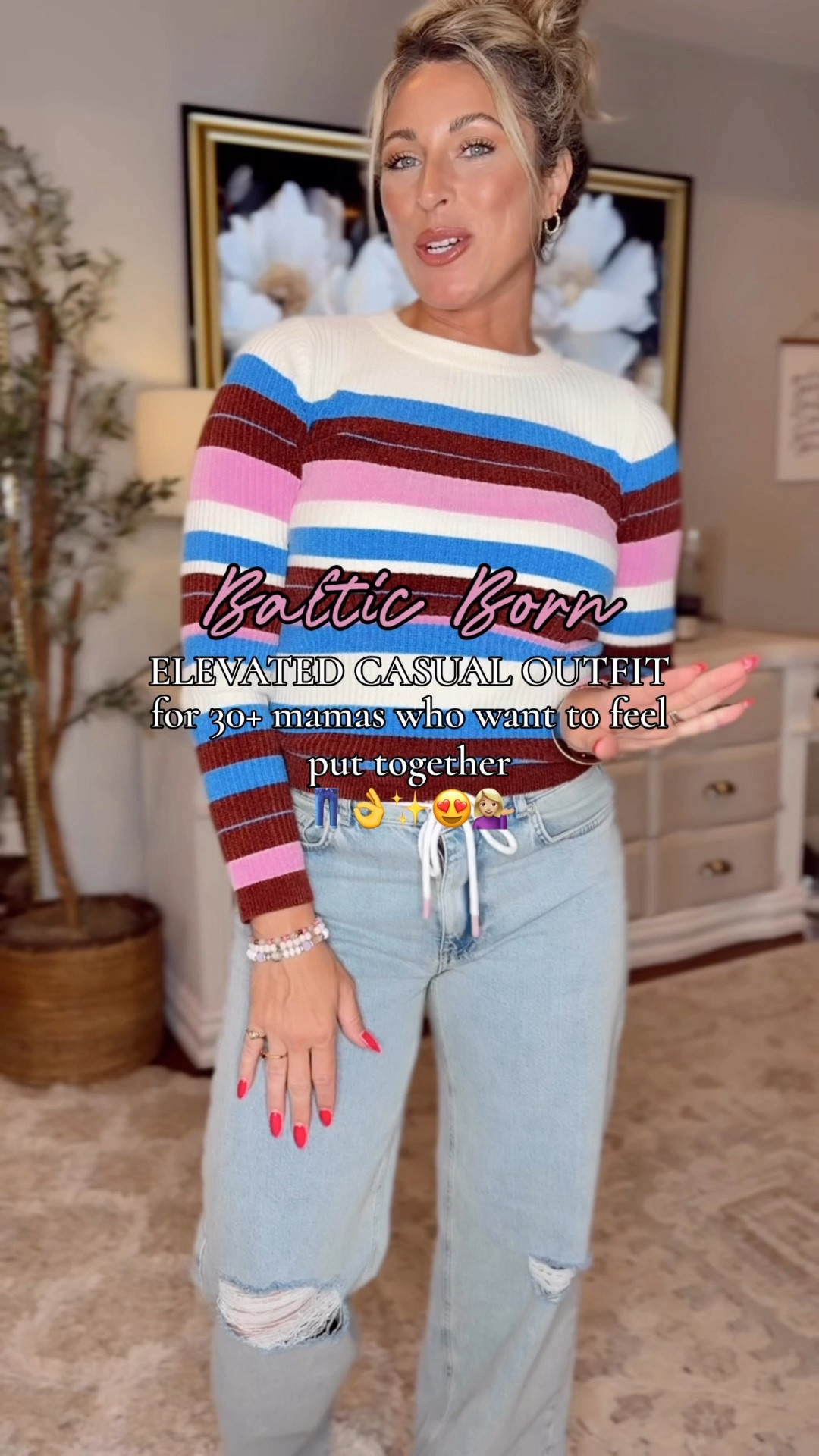 Elevated casual outfit idea that’s feminine and put together for casual work days, shopping, errands, (I already wore it on date night, and got complements from our waitress 🤭👏) Comment, “JEANS” and I’ll send you the links to shop!🛍️🎀

⭐️My code JACKIEMARIECARR15 will also help out at check out🤗⭐️

Spring try on, Baltic Born mini haul, Spring sale, jeans on sale, spring style 2026, fashion over 30, size 8 fashion, spring outfit, 
#elevatedcasual #datenightoutfit #femininestyle #springoutfitinspo #styleover30

#LTKgrwm #LTKOver40 #LTKootd