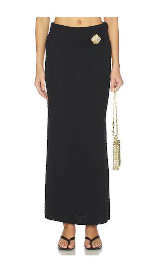 Nala Crochet Skirt in Black | Revolve Clothing (Global)