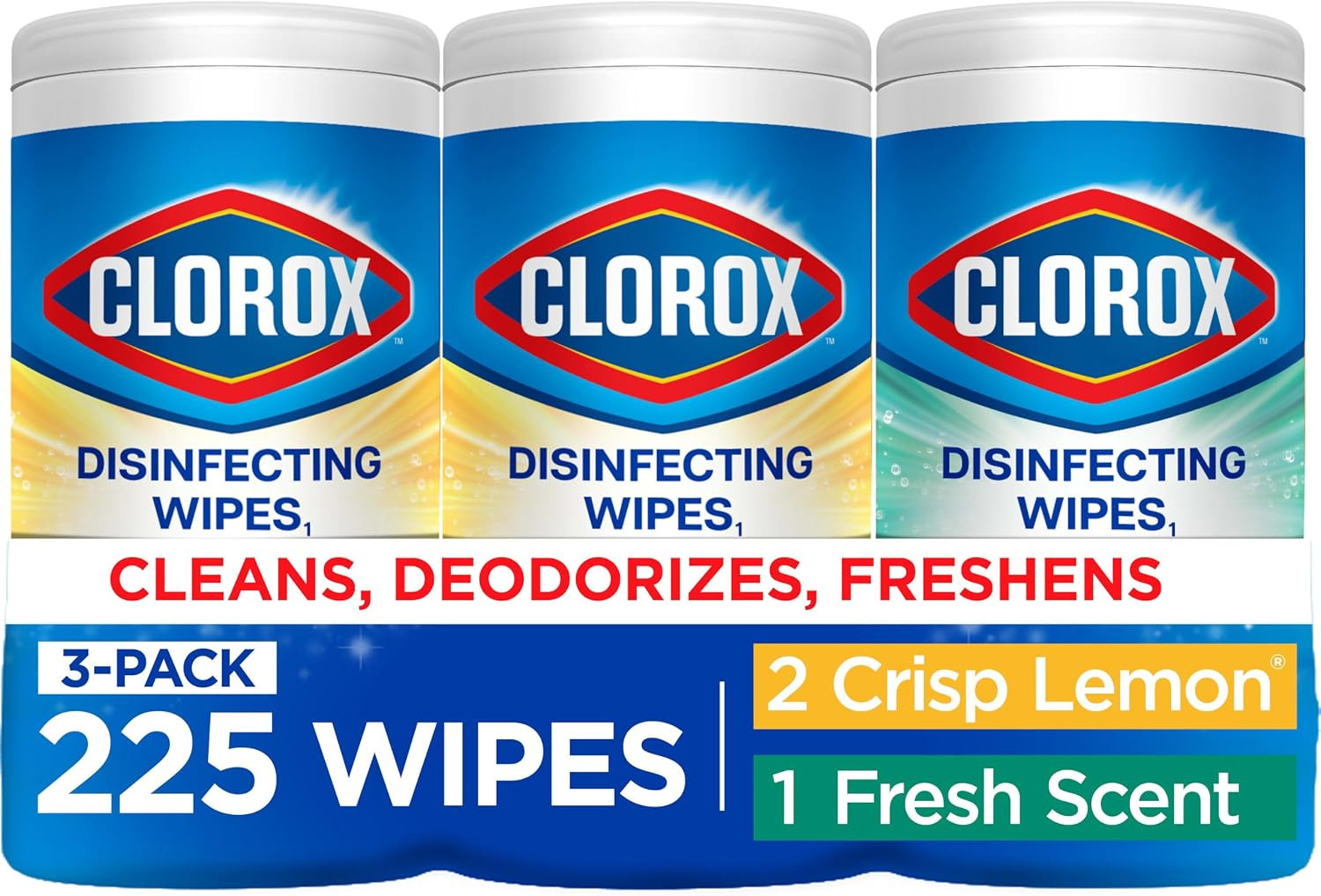 Clorox Disinfecting Wipes Cleaning Variety Pack, 75 Count, 3 Pack | Amazon (US)