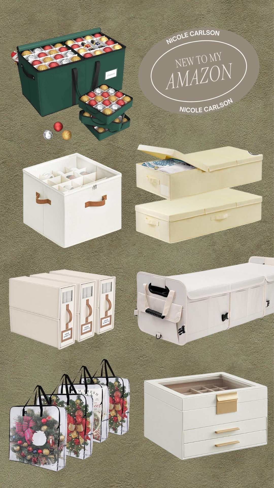 Amazon holiday Christmas organization boxes 

#LTKHoliday #LTKdayinmylife #LTKHome