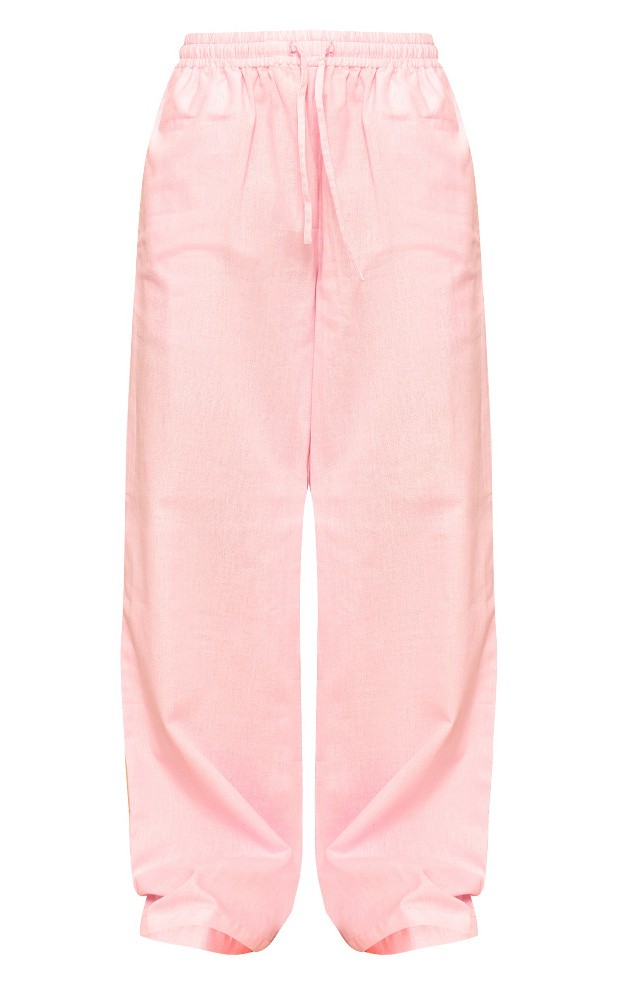 Light Pink Wide Leg Trousers | Co-Ords | PrettyLittleThing UK