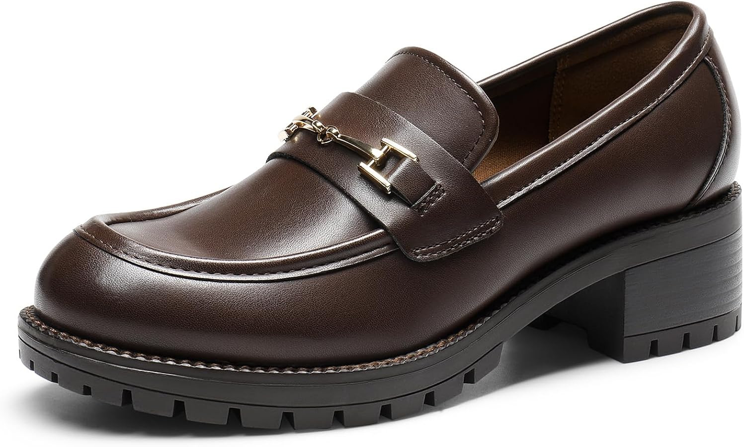 DREAM PAIRS Women's Chunky Loafers, Platform Comfortable Slip-On Dressy Business Casual Shoes | Amazon (US)