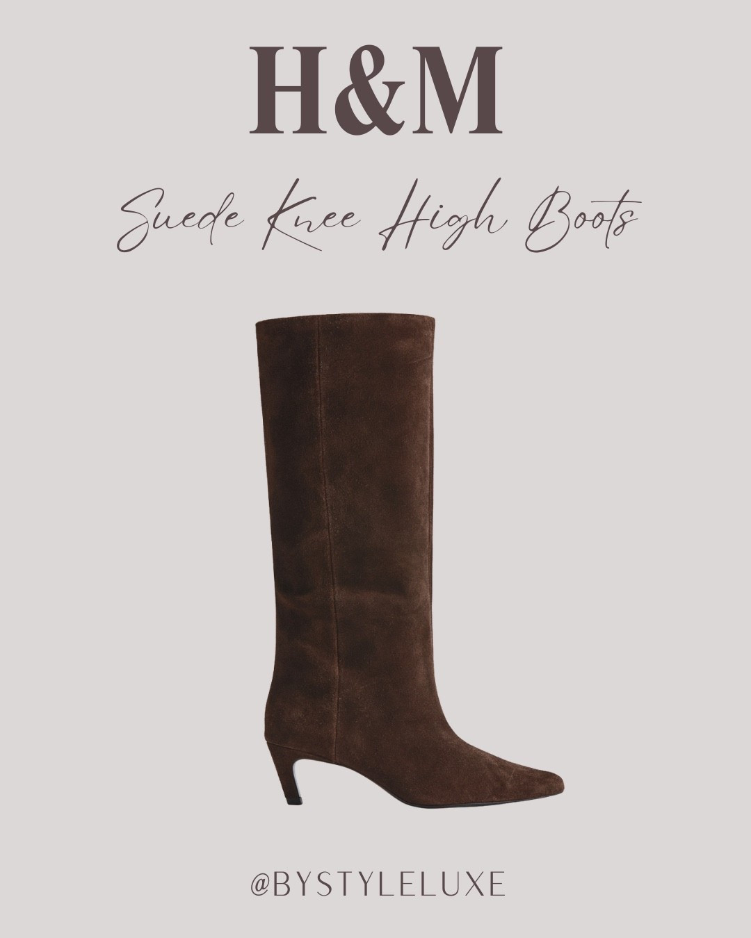 BROWN SUEDE BOOTS - gorgeous new in brown suede boot. These will not hang around for long! 

#boots #hm #winter 

#LTKautumn #LTKshoes #LTKwinter