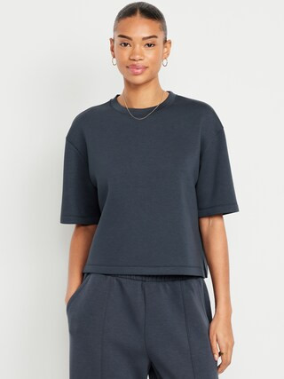 Bounce Fleece Relaxed Short-Sleeve Top | Old Navy (US)