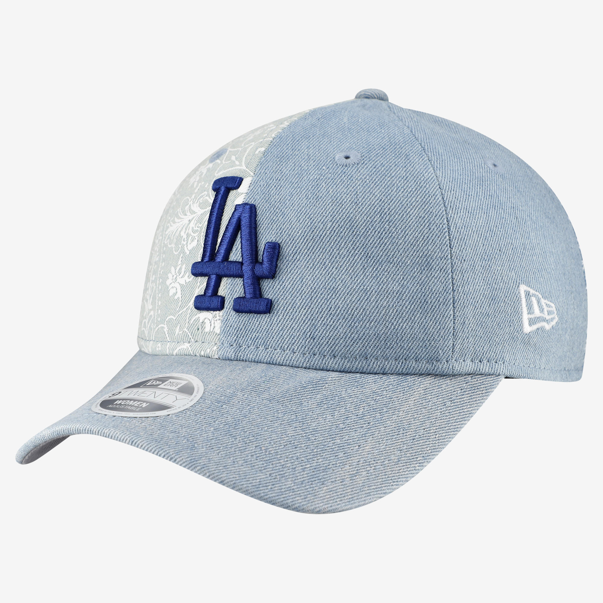 Women's New Era Los Angeles Dodgers Denim Patchwork 9TWENTY Adjustable Hat | Fanatics