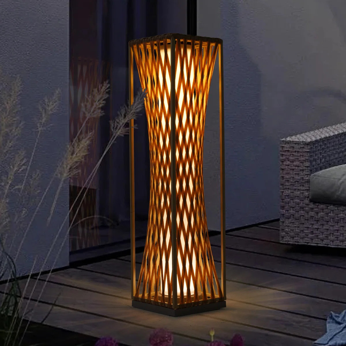 30'' Solar Powered Integrated LED Outdoor Floor Lamp | Wayfair North America