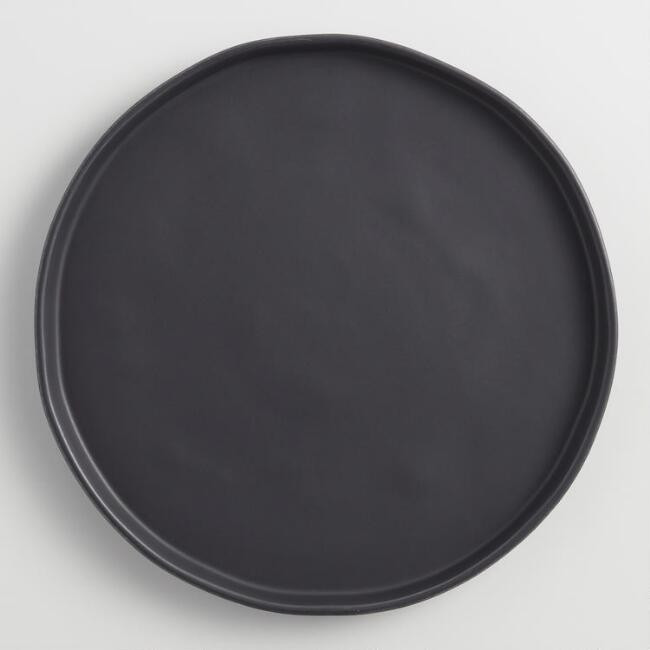 Black Organic Rim Mason Dinner Plates Set Of 6 | World Market
