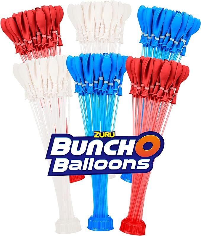 Bunch O Balloons Rapid-Filling Red, White and Blue Water Balloons 6 Pack (100 Balloons) (Amazon E... | Amazon (US)