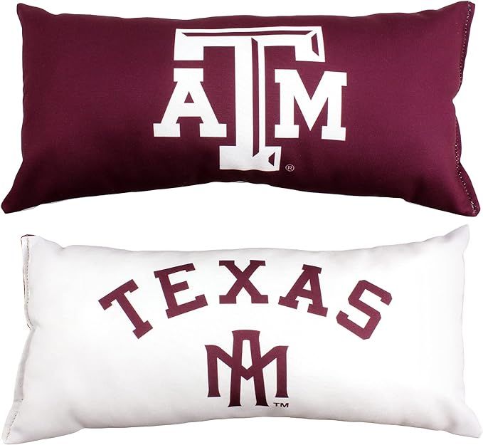 College Covers Solid Color Bolster Travel Pillow, 16" x 8", Texas A&m Aggies | Amazon (US)