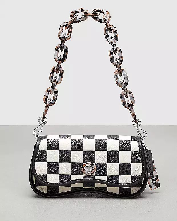 Wavy Dinky Bag In Patchwork Checkerboard Upcrafted Leather | Coach (US)