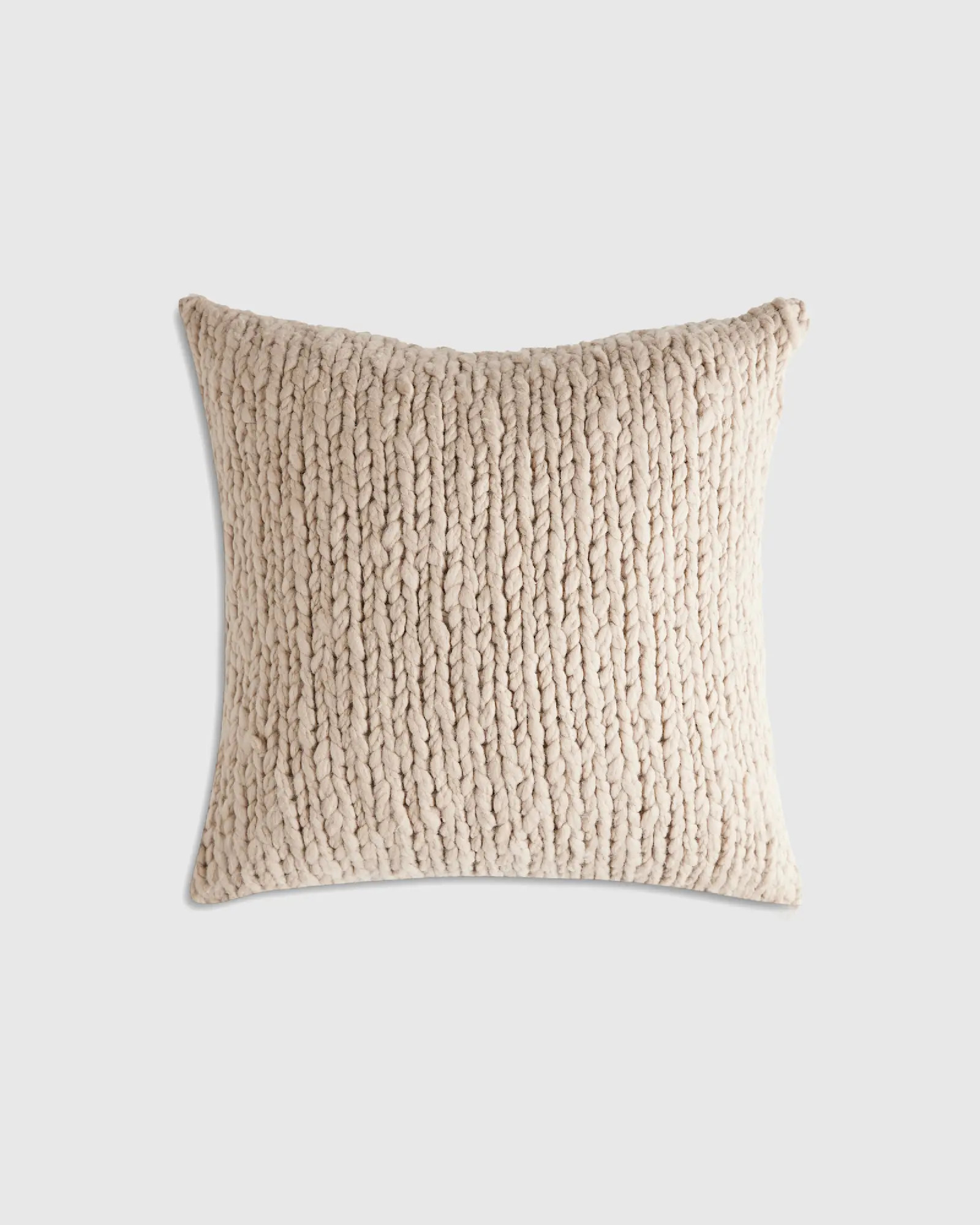 Chunky Hand Knit Wool Pillow Cover | Quince