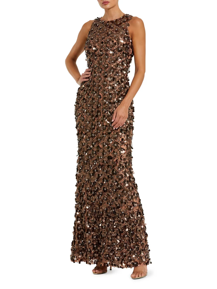Mac Duggal Embellished Mesh Gown | Saks Fifth Avenue | Saks Fifth Avenue