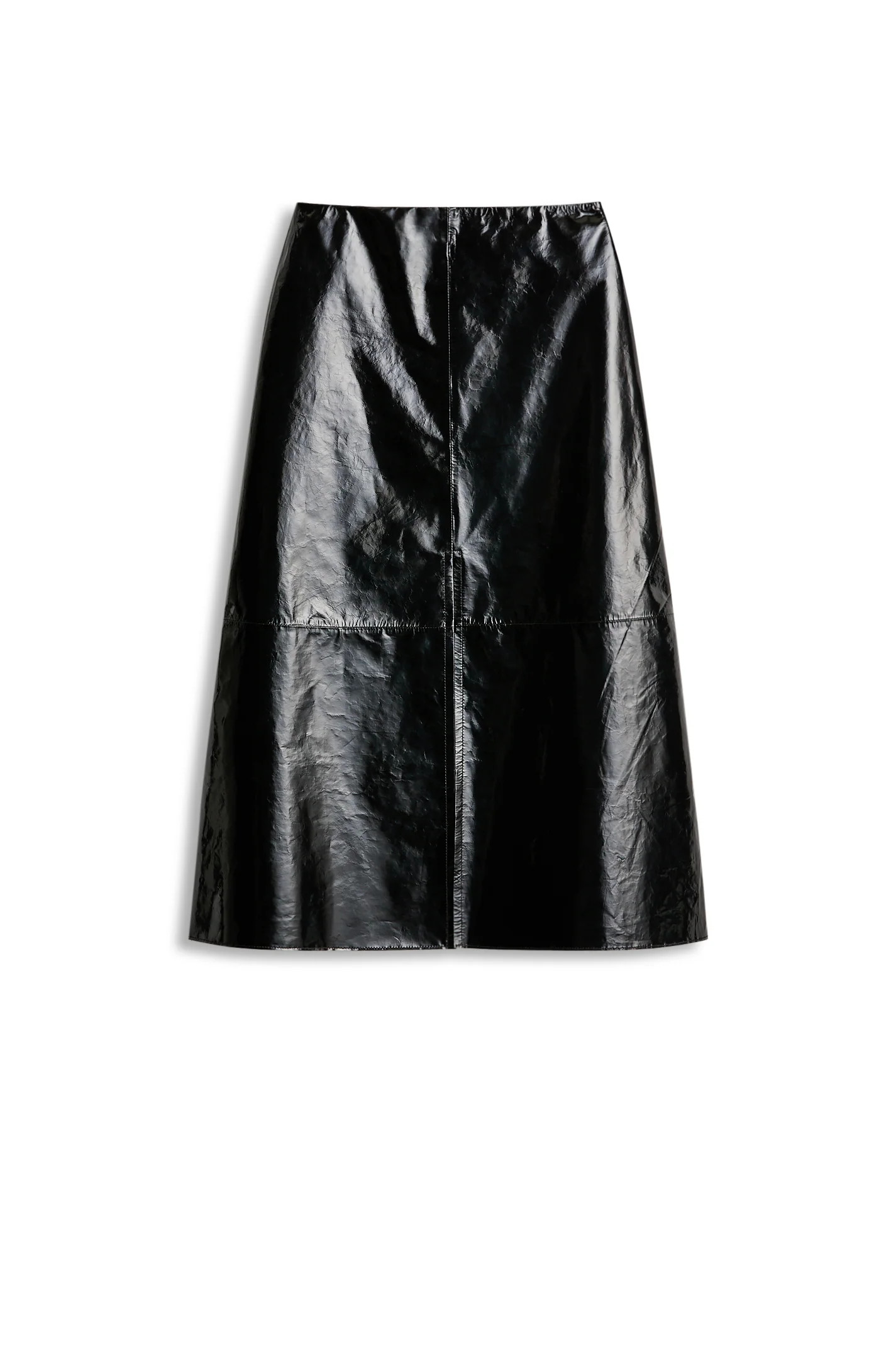 LEATHER DRAPED SKIRT - BLACK - Scanlan Theodore | Scanlan Theodore AU