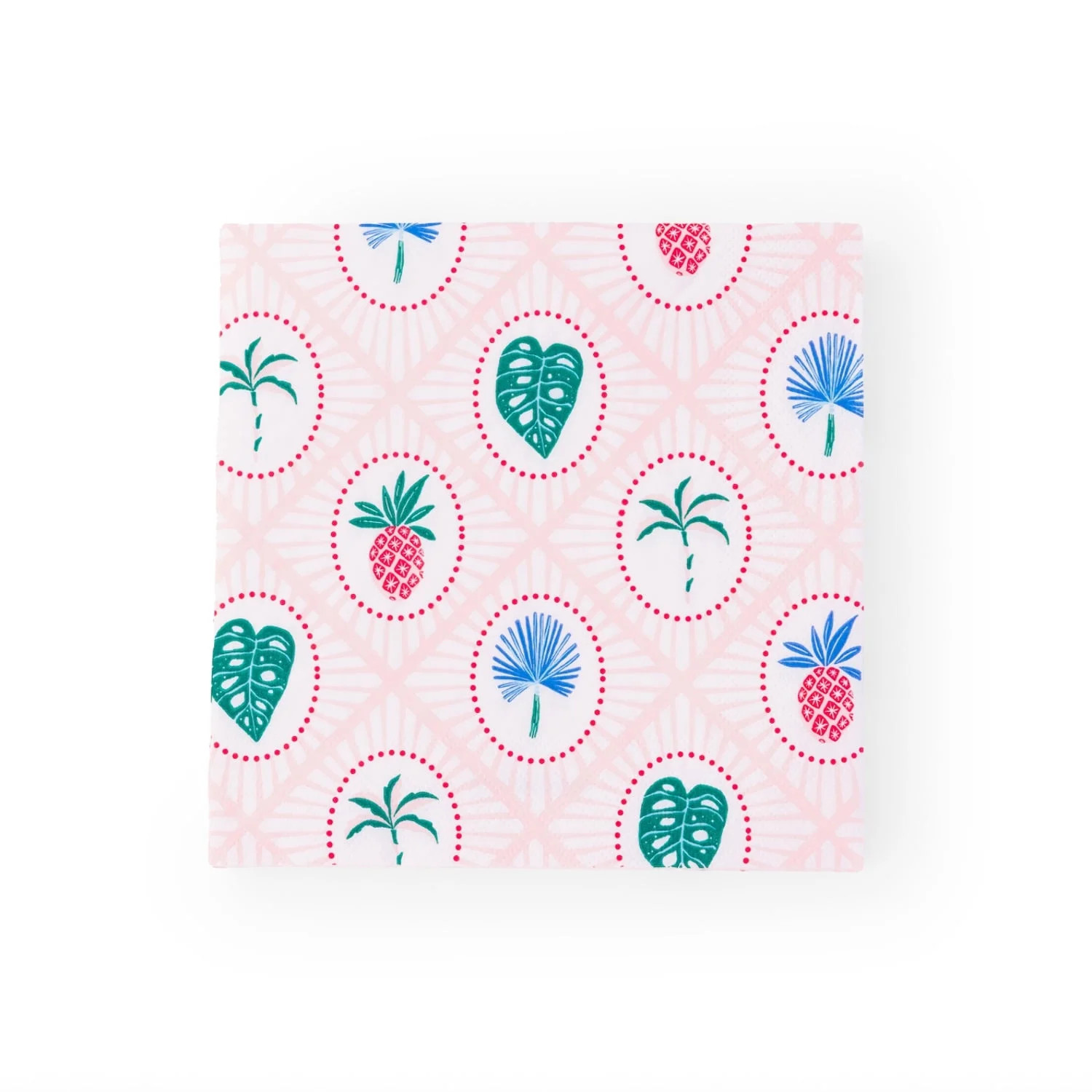 Bonjour Fête Pink Tropical Large Paper Napkins, Disposable Party Supplies, 20 Count, Lunch Size,... | Walmart (US)