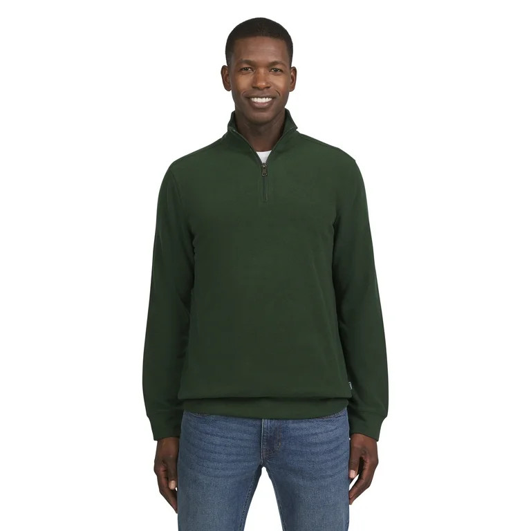 Chaps Men's & Big Men's Brushed Twill Quarter Zip, Sizes S-2XL | Walmart (US)