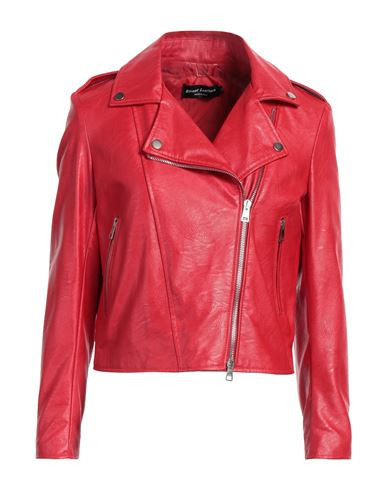 Street Leathers Woman Jacket Red Size XS Polyurethane, Viscose | YOOX (US)