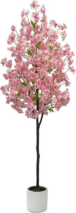 6FT Artificial Cherry Blossom Tree, Faux Pink Blossom Tree for Home, Office, Wedding & Event Deco... | Amazon (US)