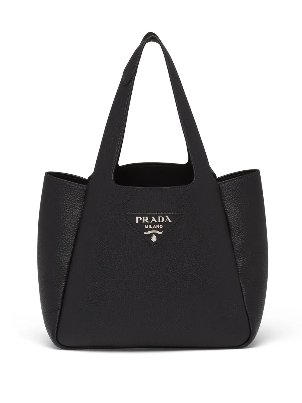 Prada logo-plaque Tote Bag - Farfetch | Farfetch Global
