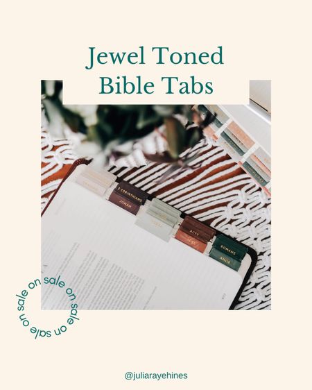 Jewel Toned Bible Tabs ON SALE from The Daily Grace Co. ✨

The quality of these are perfect for handling my bible daily and I love that I can flip to the books so much easier.