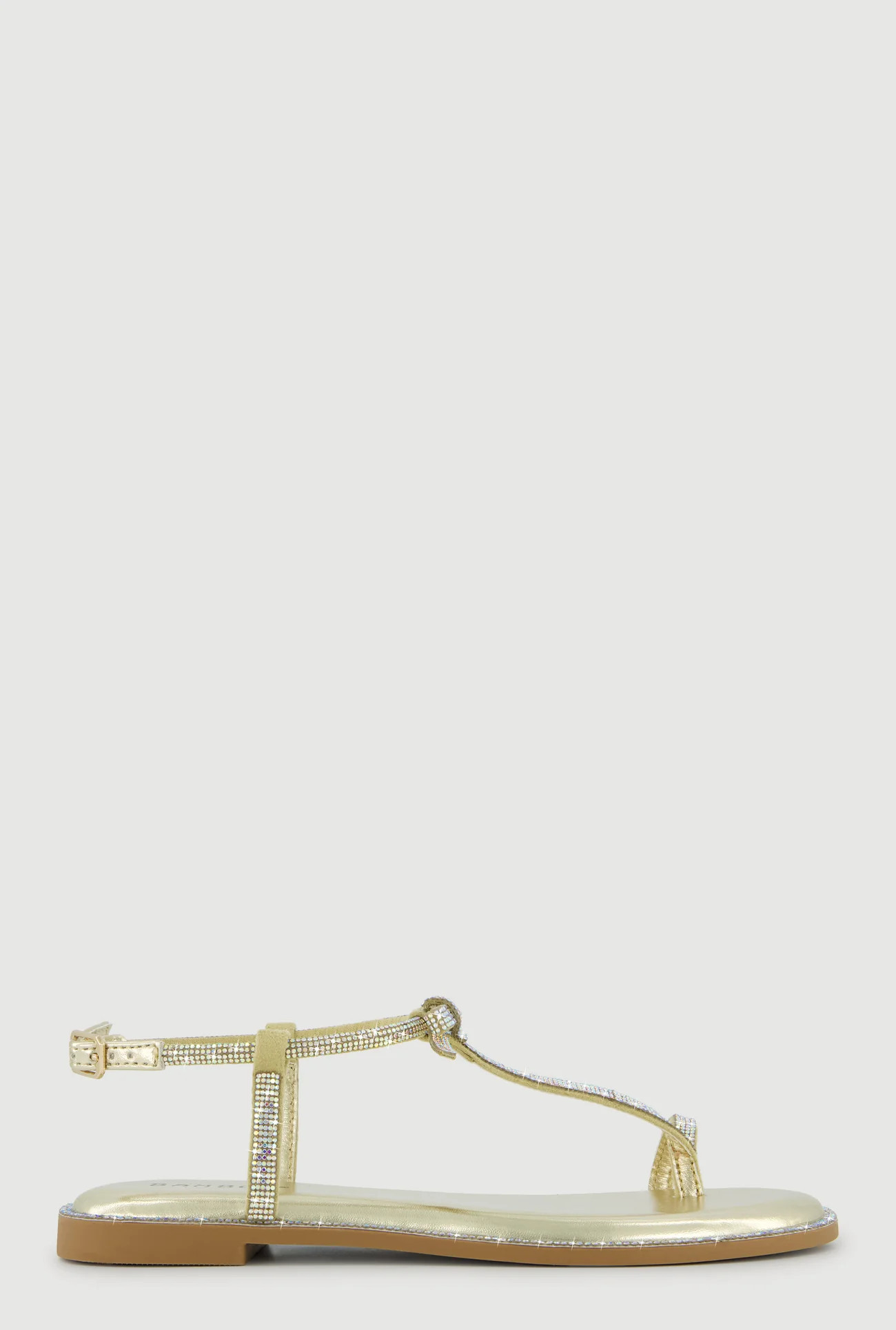 Rhinestone Toe Loop Ankle Strap Thong Sandals | Rainbow Shops