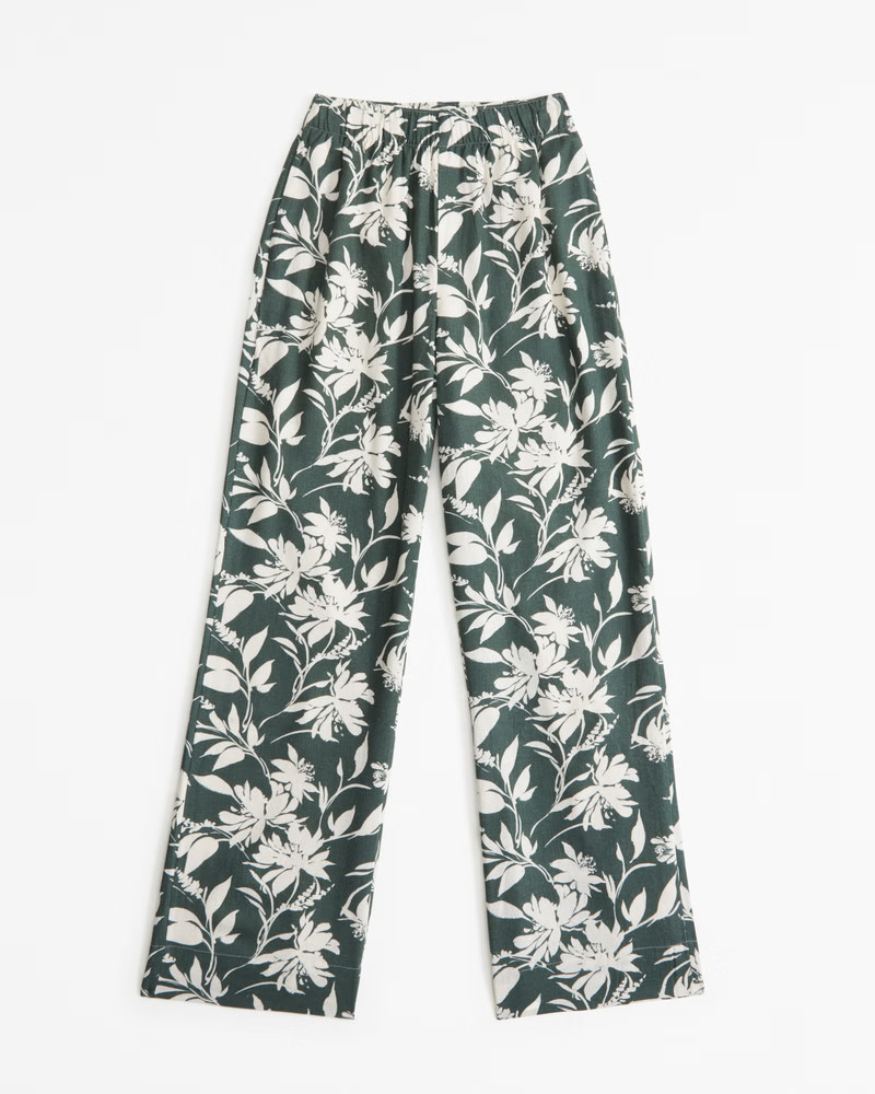 Linen-Blend Pull-On Pant | Abercrombie & Fitch (US)