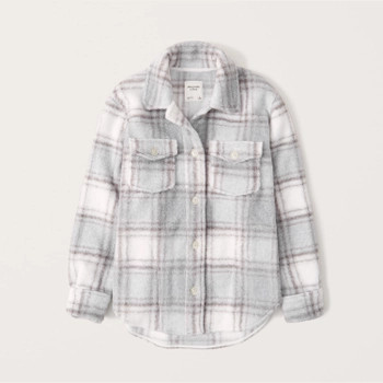 Sherpa Button-Up Shirt Jacket | Abercrombie & Fitch (US)