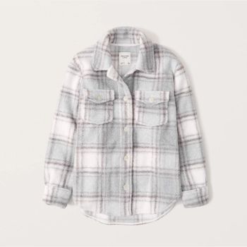 Sherpa Button-Up Shirt Jacket | Abercrombie & Fitch (US)