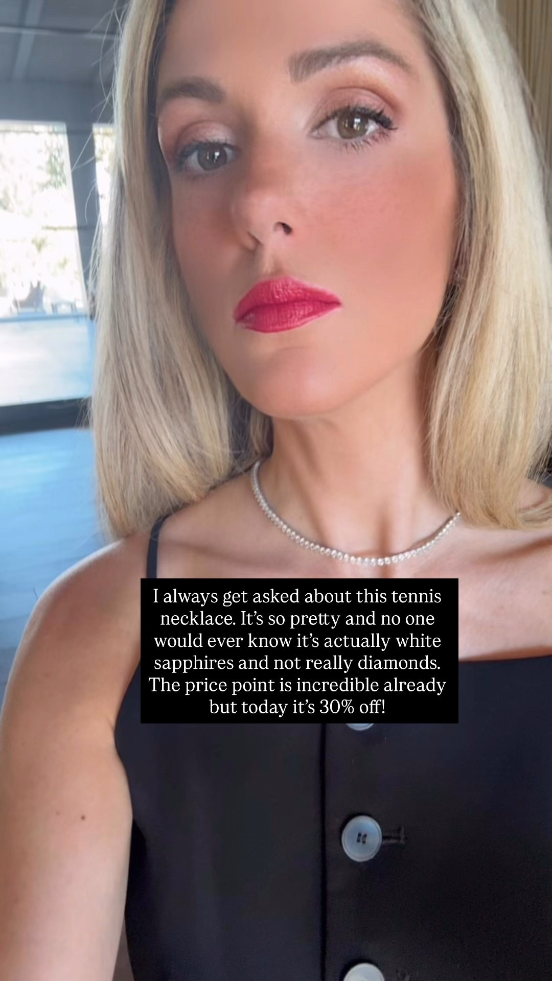 This tennis necklace looks like the real deal! 